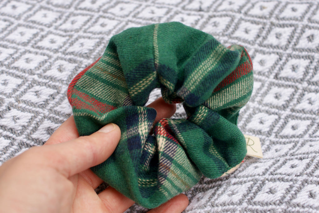 Evergreen Tartan Scrunchie