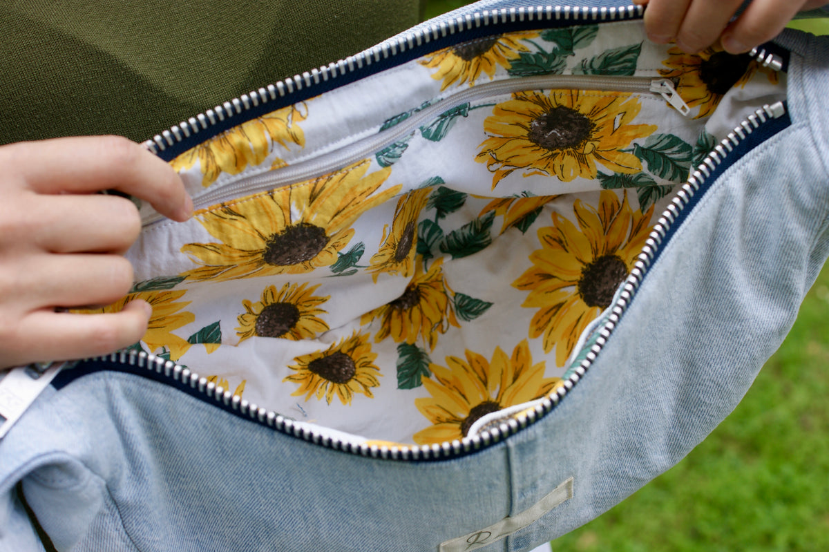 Sunflower Sky Denim Bag