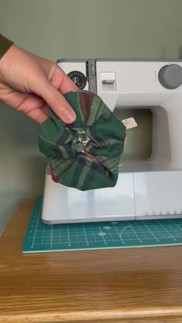 Evergreen Tartan Scrunchie